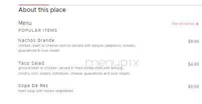 Las Vegas Restaurant - Windsor Mill, MD menu_pic