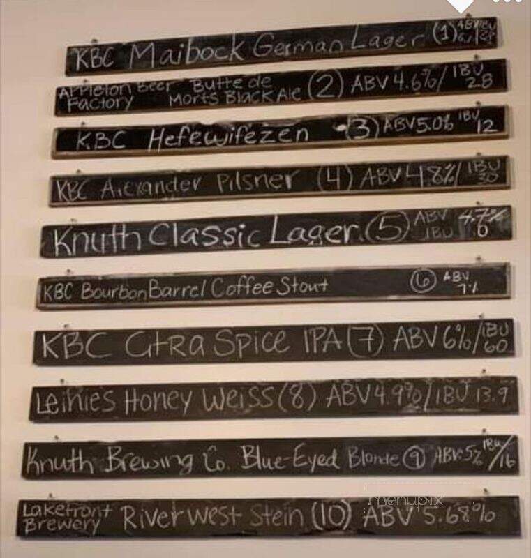 Knuth Brewing Company - Ripon, WI menu_pic