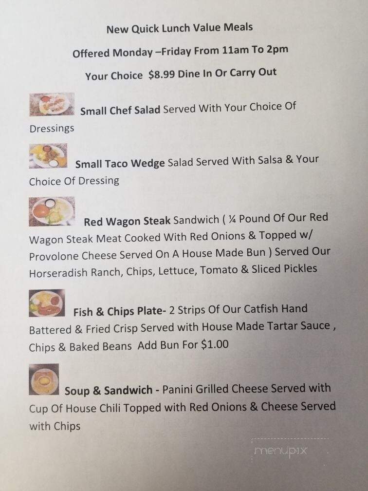 The Red Wagon - Poseyville, IN menu_pic