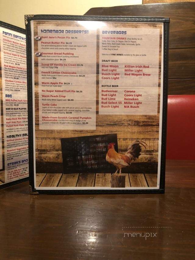 The Red Wagon - Poseyville, IN menu_pic