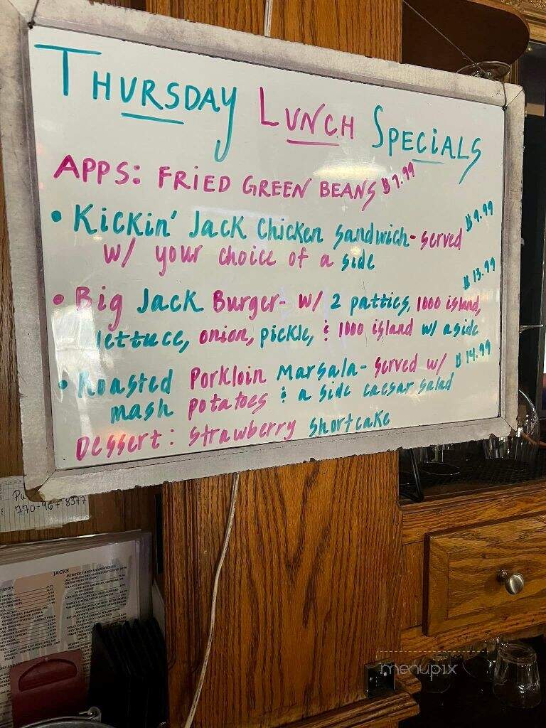 Jacks LLC - Hoschton, GA menu_pic
