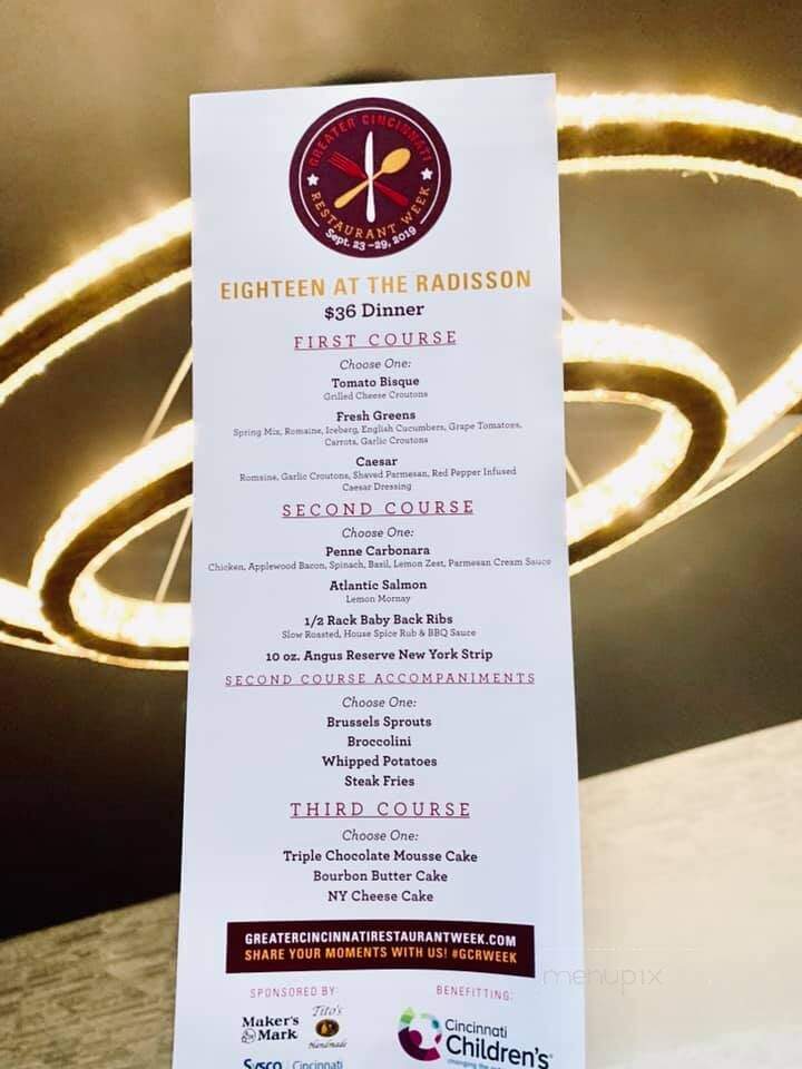360 at the Radisson Hotel Cincinnati Riverfront - Covington, KY menu_pic