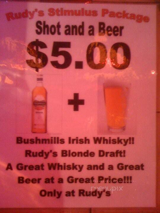 Rudy's Bar & Grill - New York, NY menu_pic