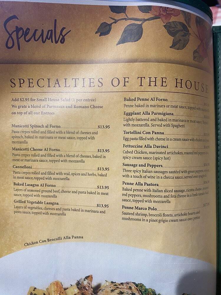 Buon Gusto - Huntington Beach, CA menu_pic