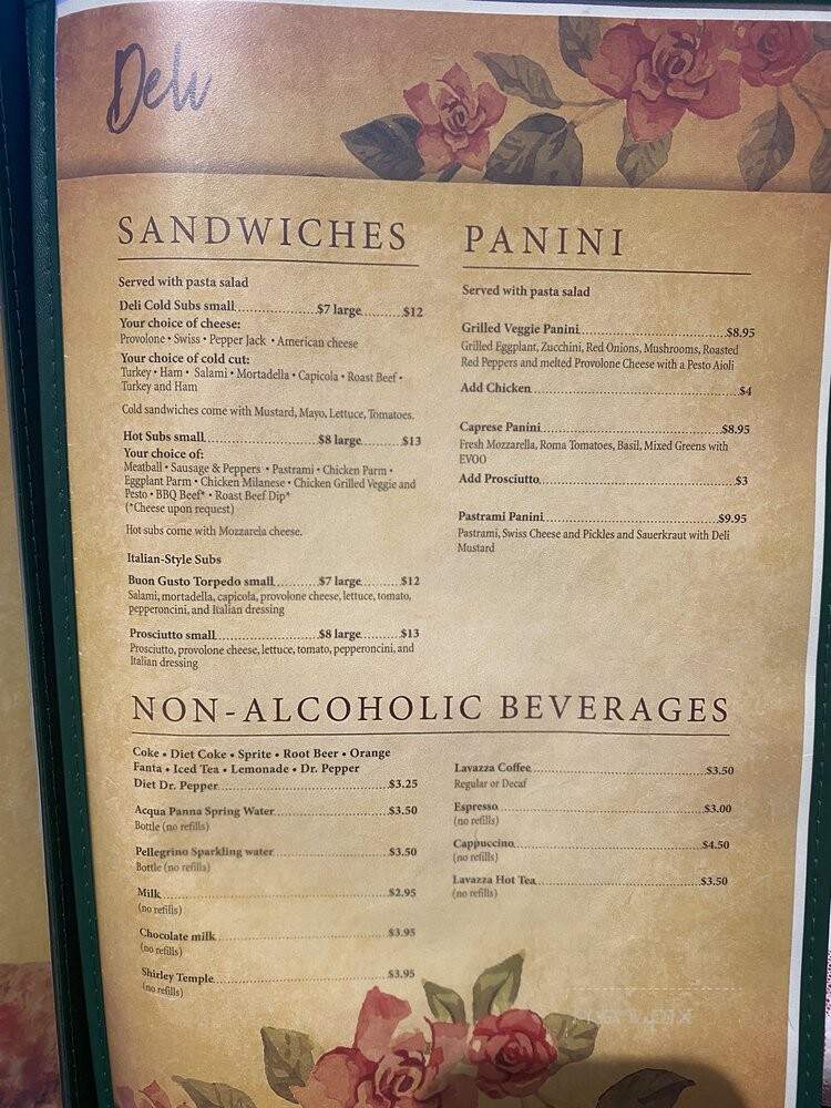 Buon Gusto - Huntington Beach, CA menu_pic