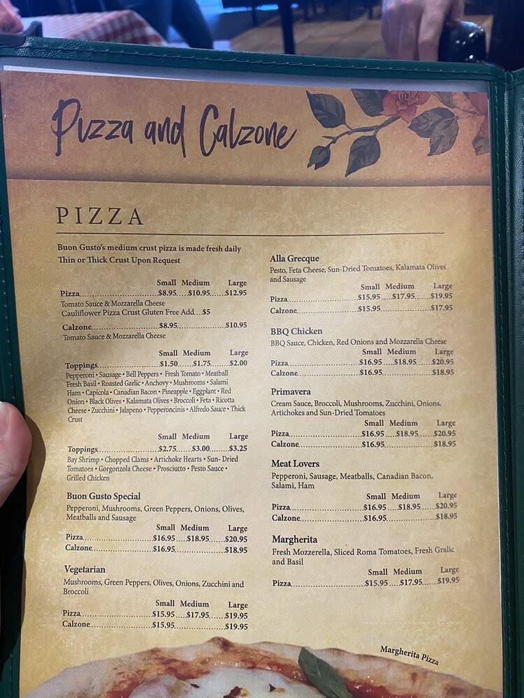 Buon Gusto - Huntington Beach, CA menu_pic