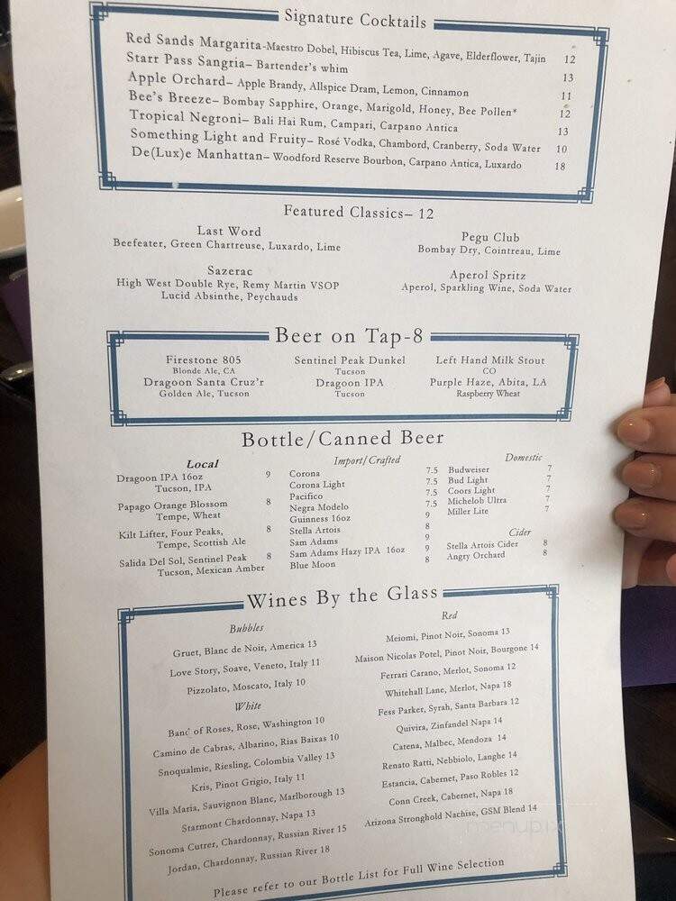 Signature Grill - Tucson, AZ menu_pic