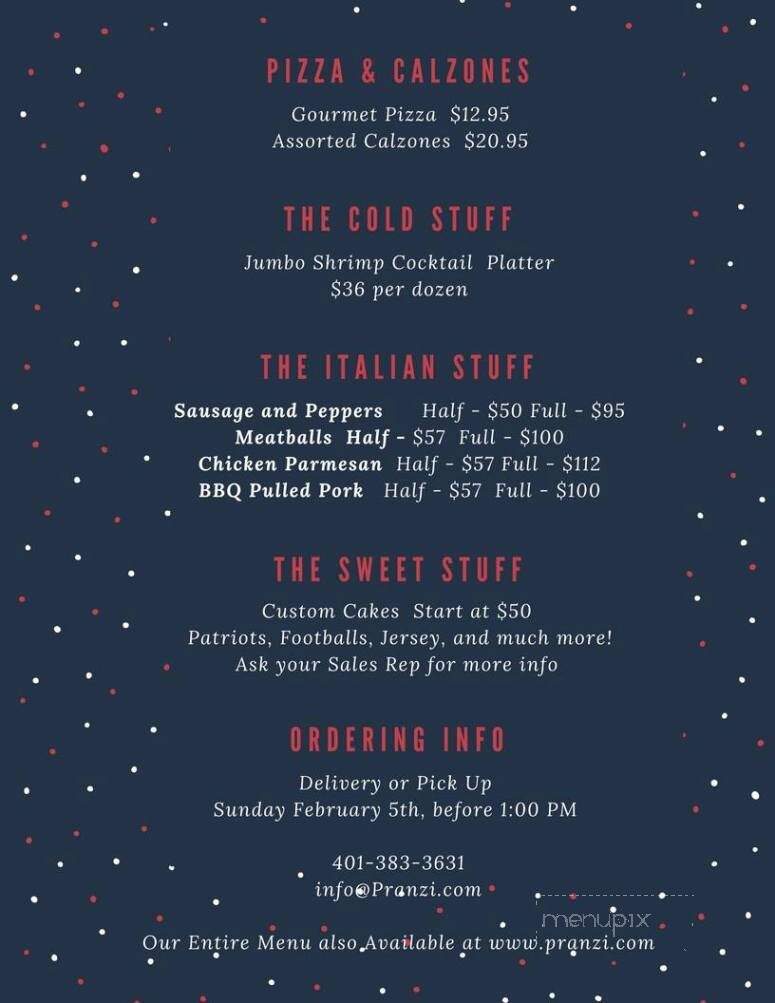 Pranzi Catering and Cafe - Providence, RI menu_pic