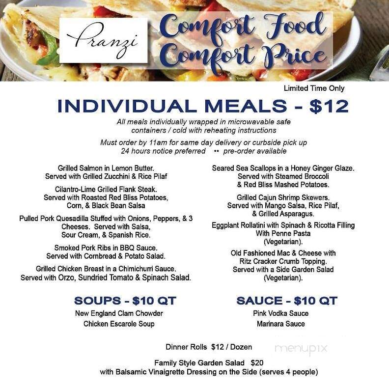 Pranzi Catering and Cafe - Providence, RI menu_pic