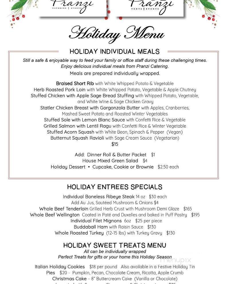 Pranzi Catering and Cafe - Providence, RI menu_pic