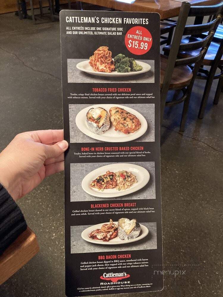 Cattleman's Roadhouse - Frankfort, KY menu_pic