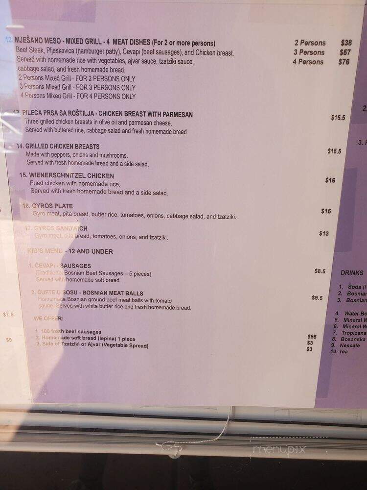 Chef Alisah's Restaurant - Tucson, AZ menu_pic