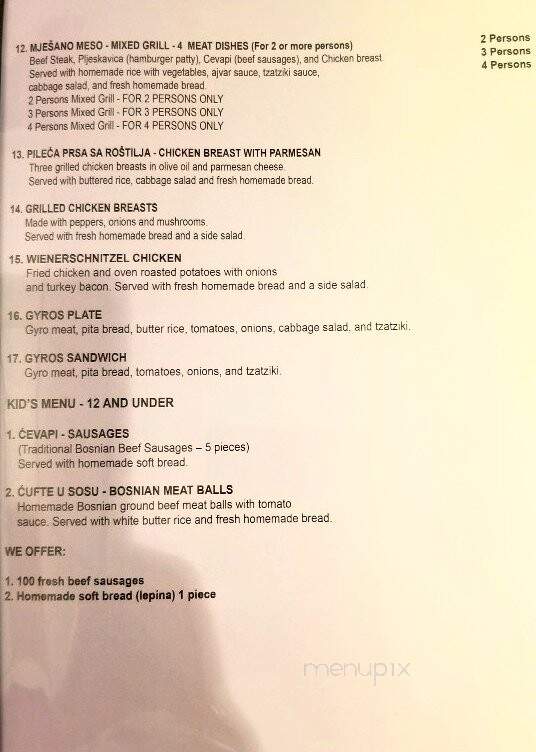 Chef Alisah's Restaurant - Tucson, AZ menu_pic
