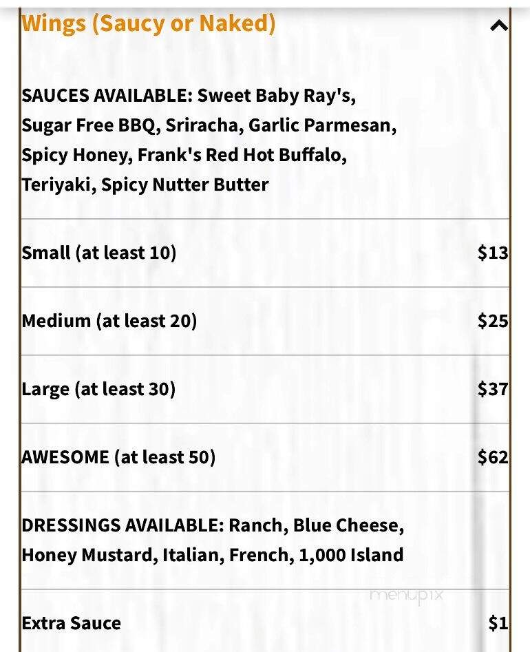 Homestead Inn - Wausau, WI menu_pic