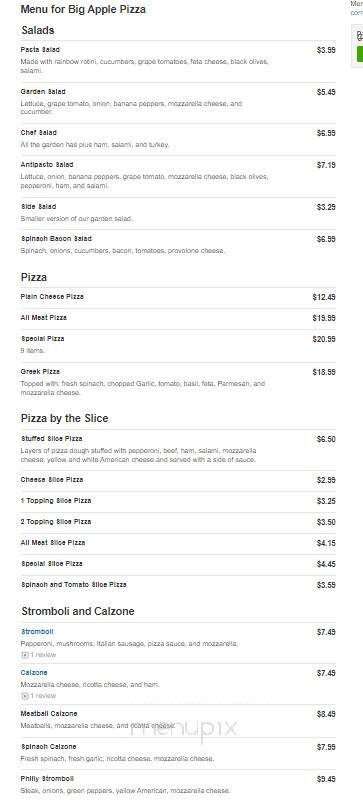 Big Apple Pizzeria - New Bern, NC