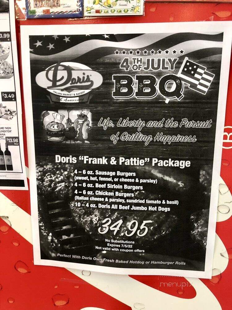 Doris Italian Market & Bakery - Pembroke Pines, FL menu_pic