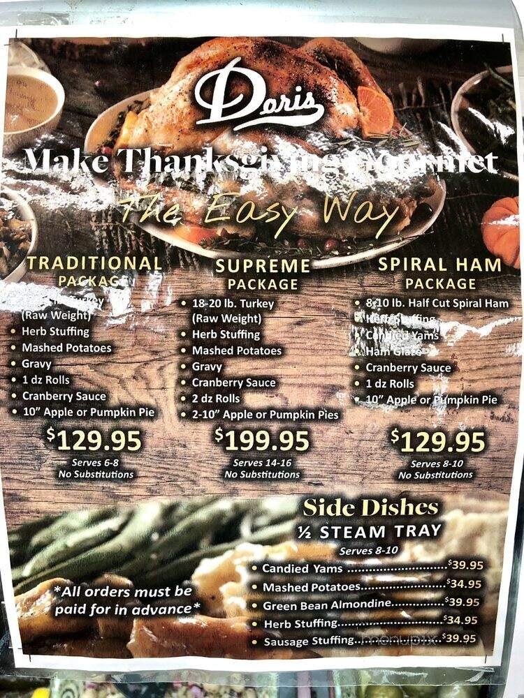Doris Italian Market & Bakery - Pembroke Pines, FL menu_pic