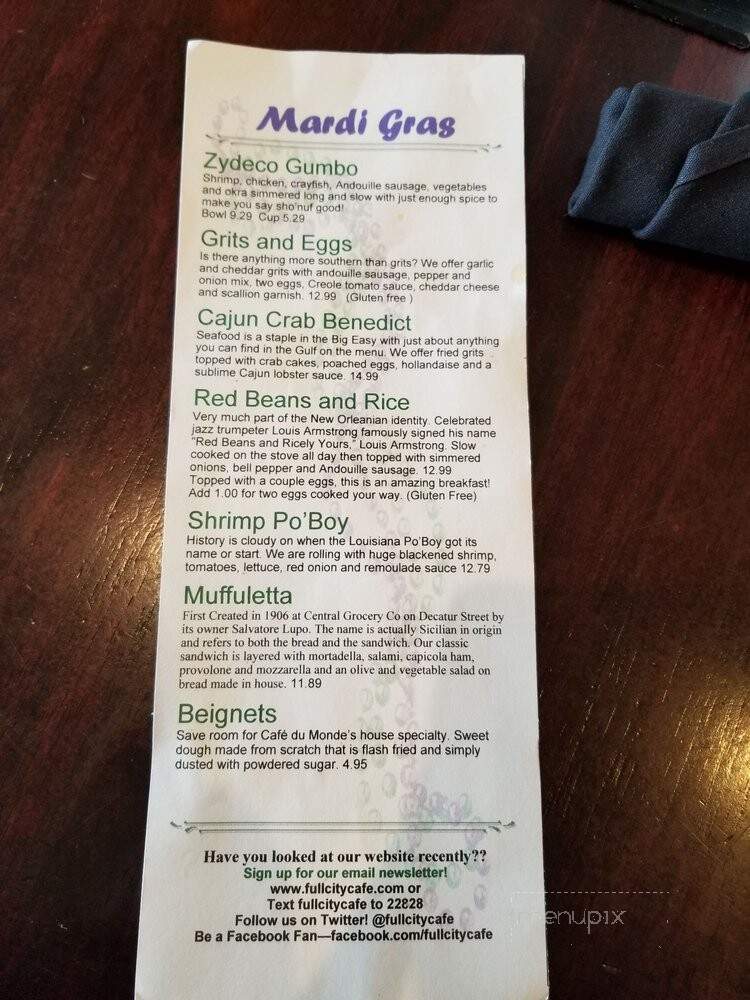 Full City Cafe - Portage, MI menu_pic