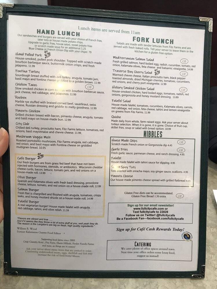 Full City Cafe - Portage, MI menu_pic