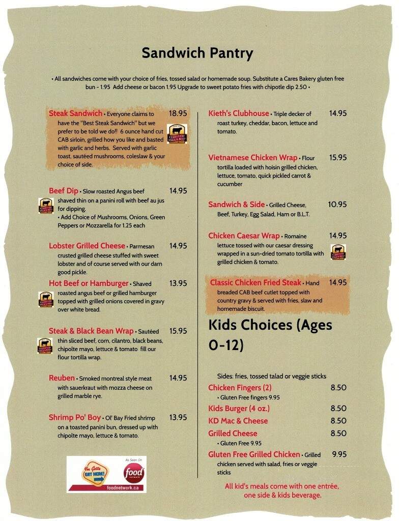 Roy's Place Restaurant - Claresholm, AB menu_pic