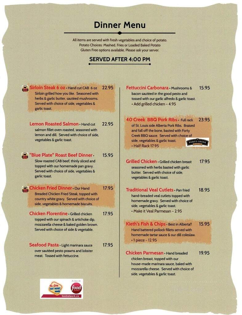 Roy's Place Restaurant - Claresholm, AB menu_pic