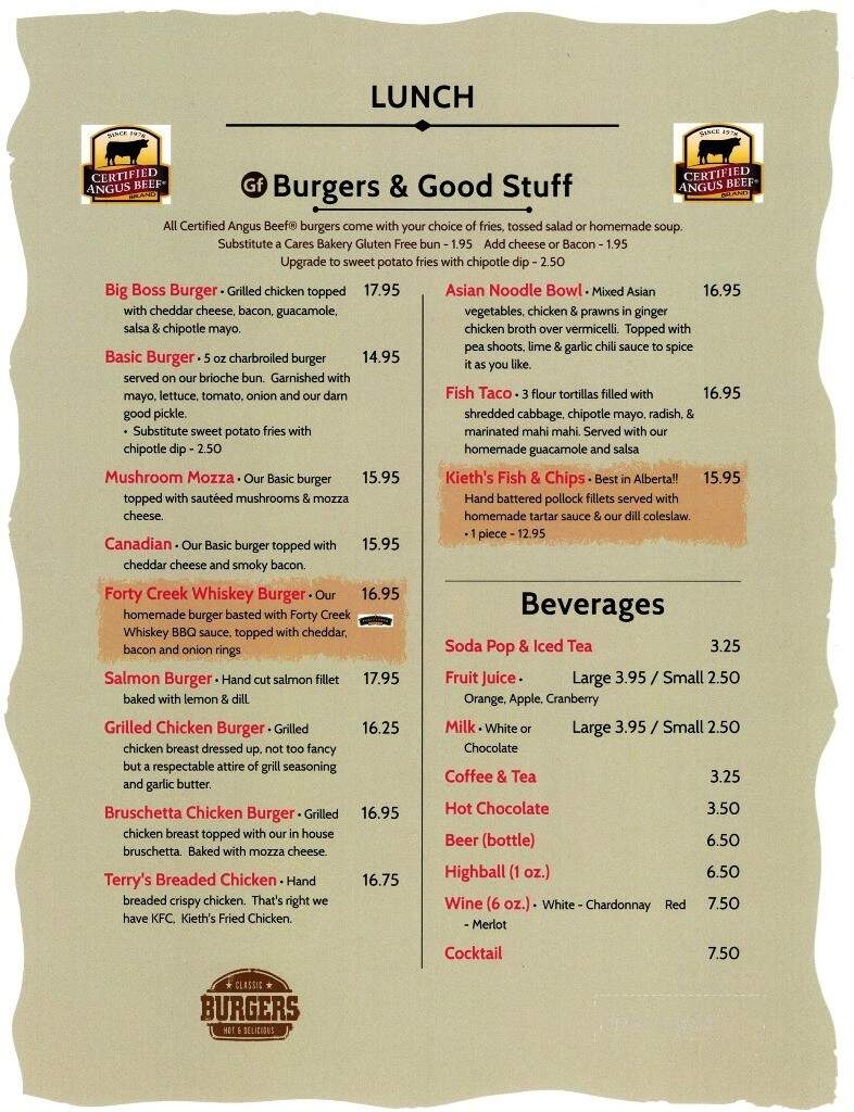 Roy's Place Restaurant - Claresholm, AB menu_pic
