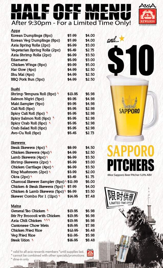 Axia Restaurant & Bar - Mississauga, ON menu_pic