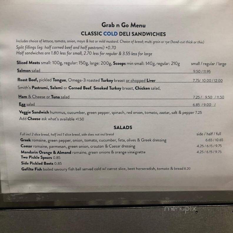 Bernstein's Deli - Winnipeg, MB menu_pic