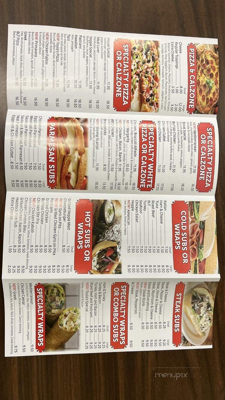 Toula's House Of Pizza - Rutland, MA menu_pic