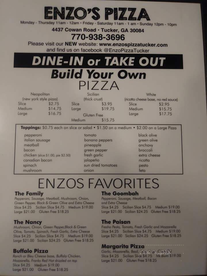 Enzo's Pizza - Tucker, GA