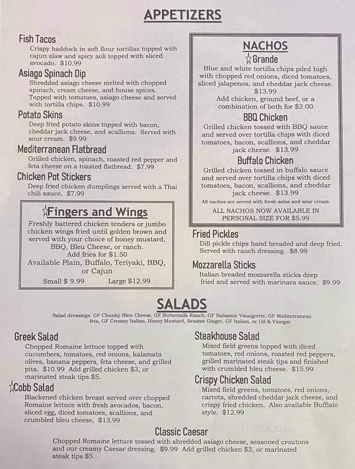 Libby's Bar & Grill - Durham, NH menu_pic