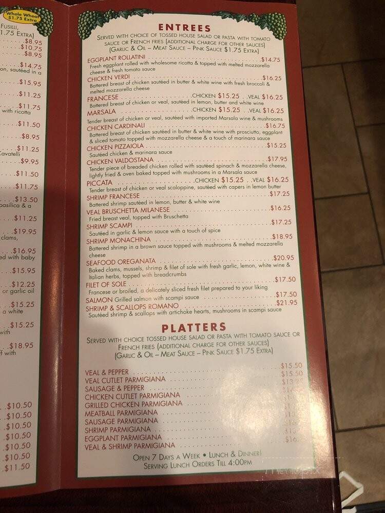Taste Of Tuscany - Clifton, NJ menu_pic
