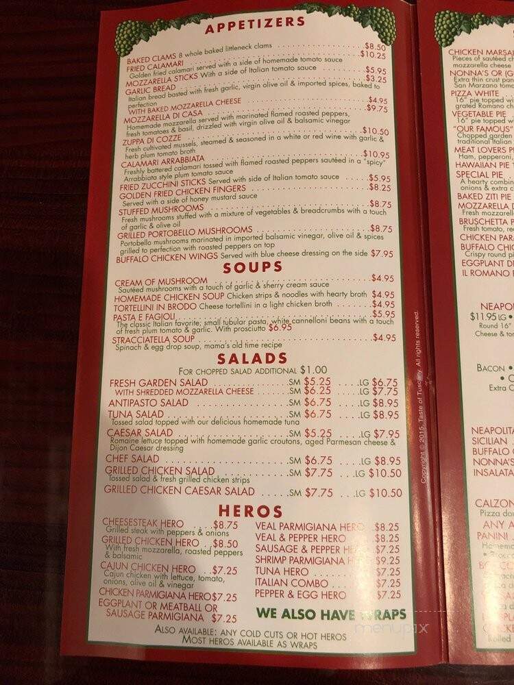 Taste Of Tuscany - Clifton, NJ menu_pic
