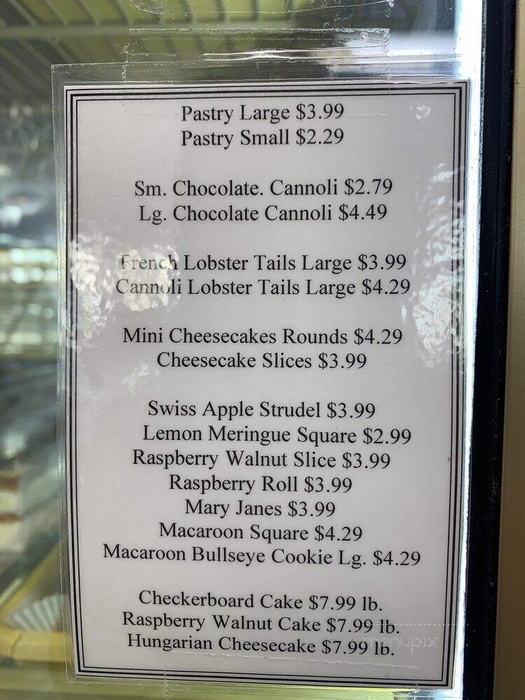 Del Ponte's Bakery - Bradley Beach, NJ menu_pic