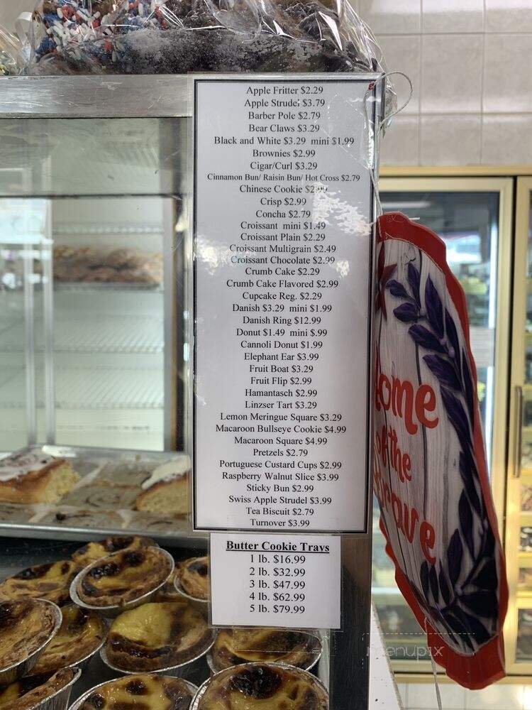 Del Ponte's Bakery - Bradley Beach, NJ menu_pic