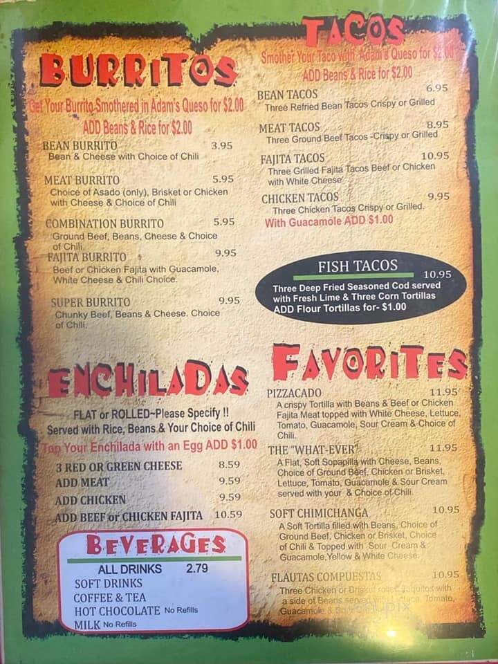 Lucy's Mexicali Restaurant - Carlsbad, NM menu_pic