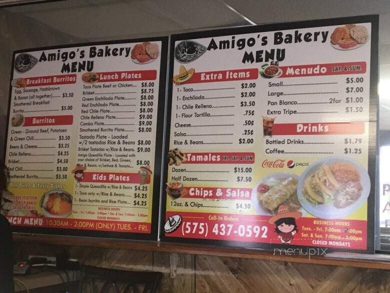 Amigos Panaderia Bakery - Alamogordo, NM menu_pic
