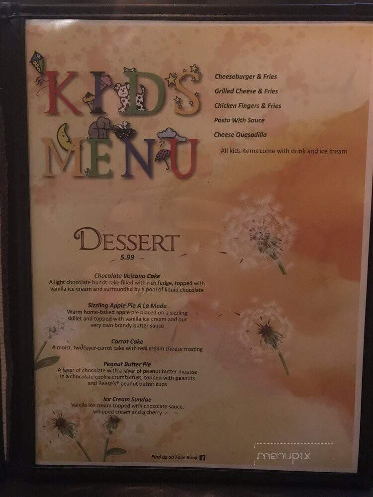 Dandelions Restaurant - Williamsville, NY menu_pic
