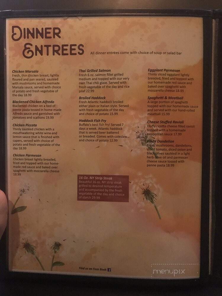Dandelions Restaurant - Williamsville, NY menu_pic