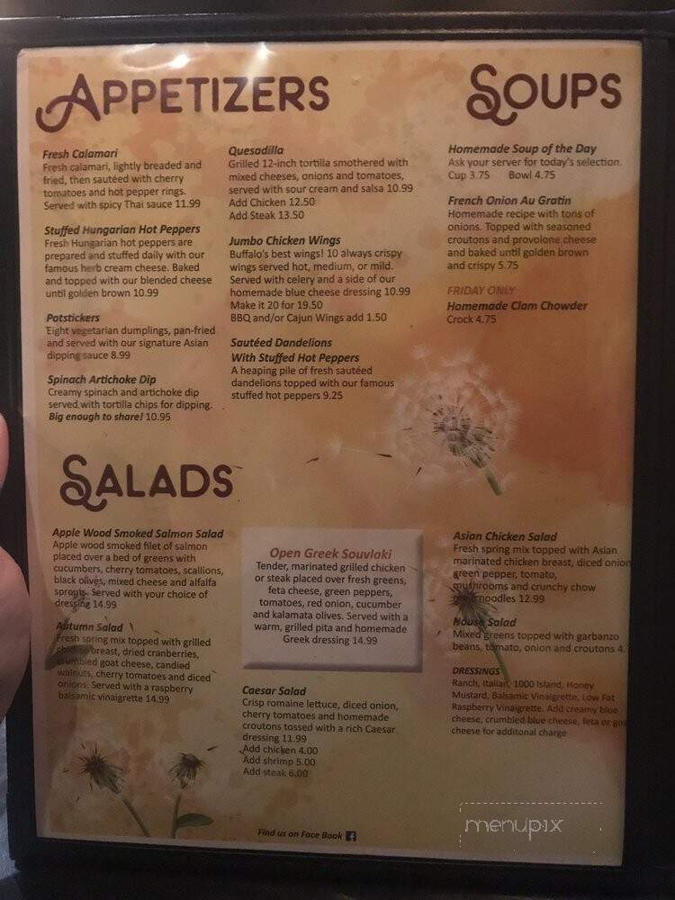 Dandelions Restaurant - Williamsville, NY menu_pic