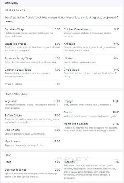Mama Mia's Pizza - Geneseo, NY menu_pic