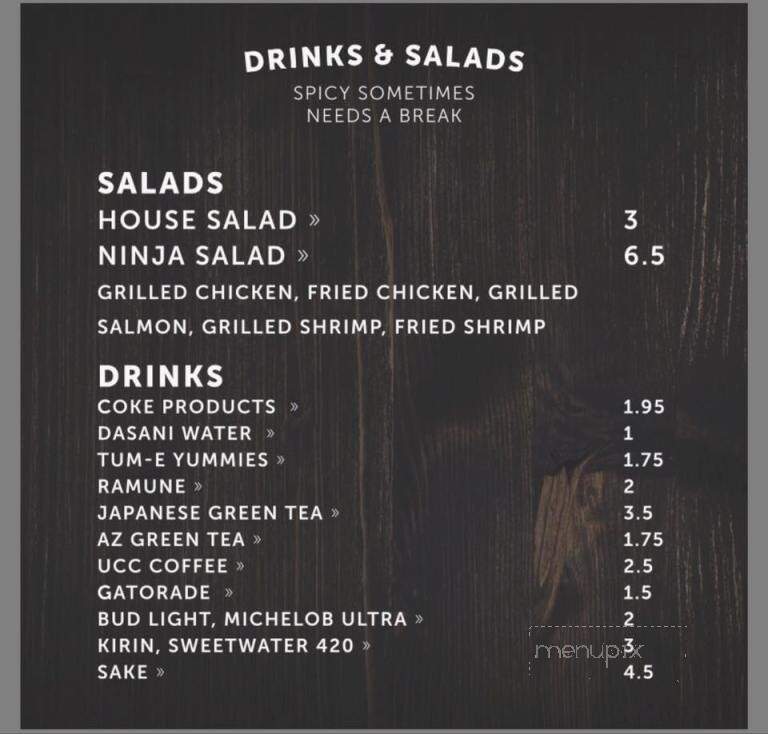 Hibachi Xpress - Greenville, NC menu_pic