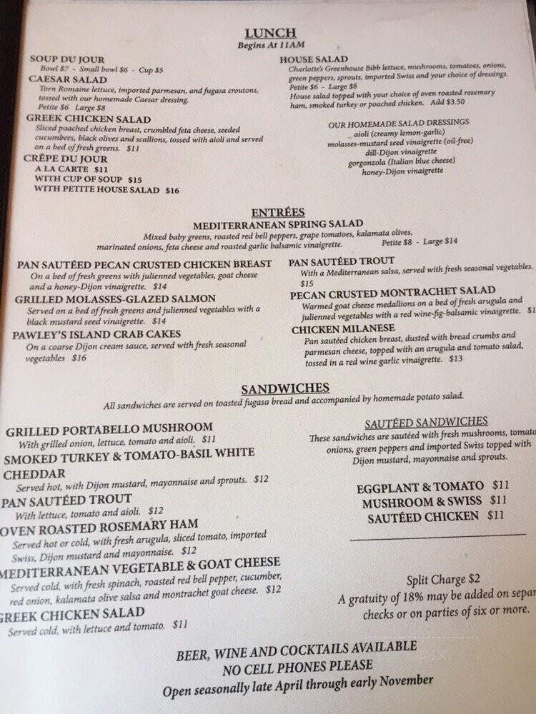 Village Cafe - Blowing Rock, NC menu_pic