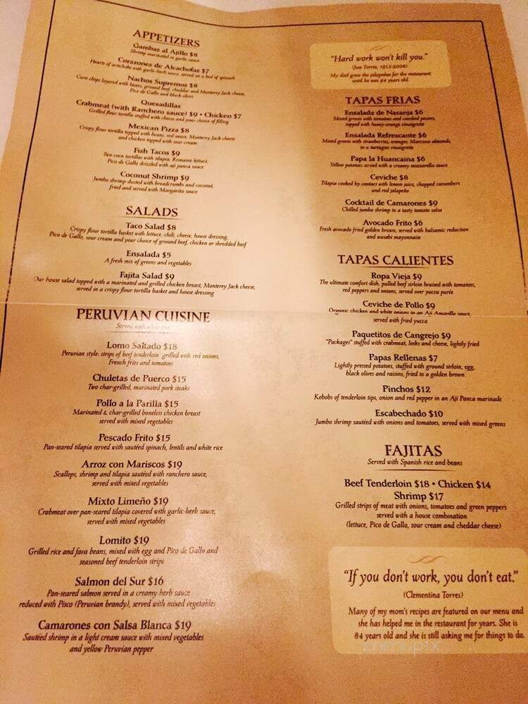 El Serrano - York, PA menu_pic