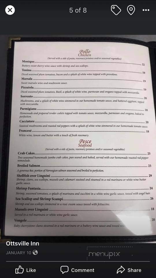 Ottsville Inn - Ottsville, PA menu_pic