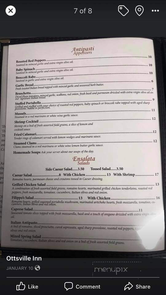 Ottsville Inn - Ottsville, PA menu_pic