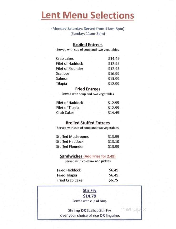 Parkland Restaurant - Allentown, PA menu_pic