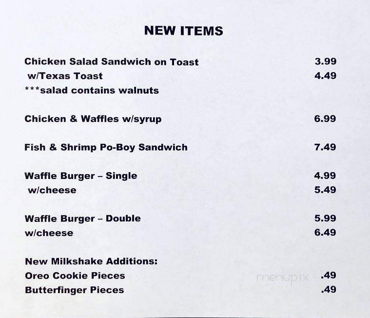 Baker's Drive In - Mckinney, TX menu_pic