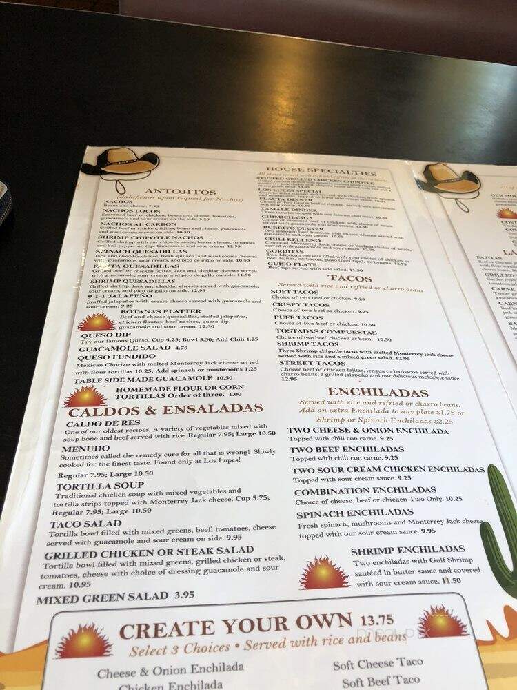 Los Lupes - Duncanville, TX menu_pic