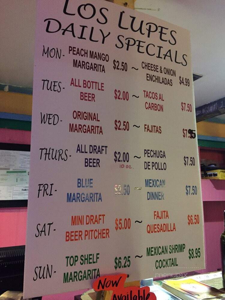 Los Lupes - Duncanville, TX menu_pic